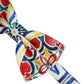 Dolce & Gabbana Men Multicolor Majolica Adjustable Neck Papillon Bow Tie