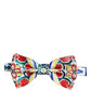 Dolce & Gabbana Men Multicolor Majolica Adjustable Neck Papillon Bow Tie
