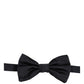 Dolce & Gabbana Men Black 100% Silk Adjustable Neck Papillon Bow Tie