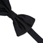 Dolce & Gabbana Men Black 100% Silk Adjustable Neck Papillon Bow Tie