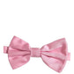 Dolce & Gabbana Men Pink 100% Silk Adjustable Neck Papillon Bow Tie