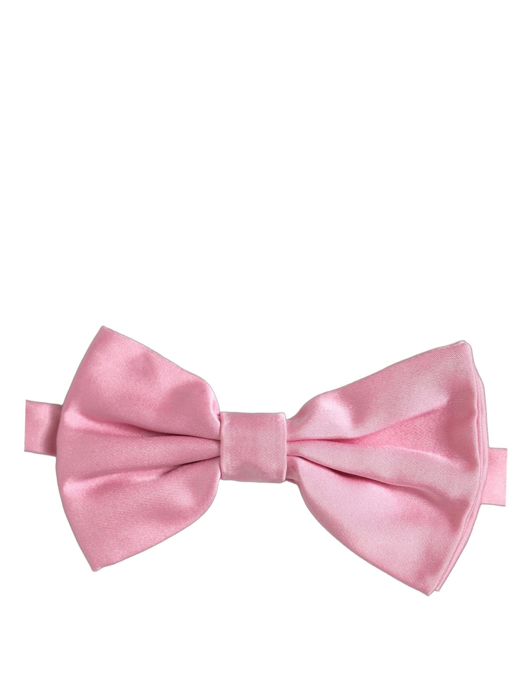 Dolce & Gabbana Men Pink 100% Silk Adjustable Neck Papillon Bow Tie