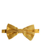 Dolce & Gabbana Men Yellow 100% Silk Adjustable Neck Papillon Bow Tie