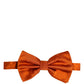 Dolce & Gabbana Men Orange 100% Silk Adjustable Neck Papillon Bow Tie