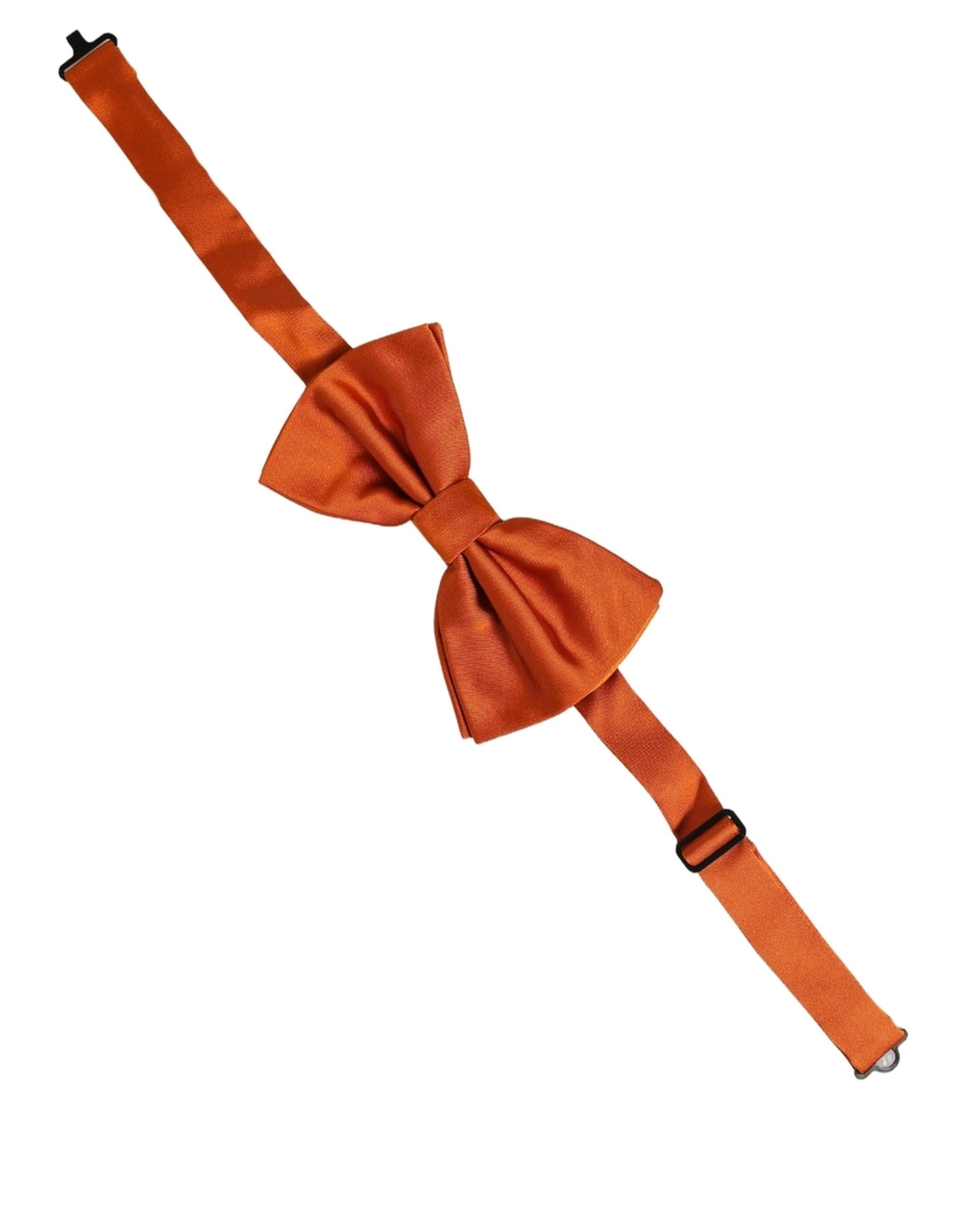 Dolce & Gabbana Men Orange 100% Silk Adjustable Neck Papillon Bow Tie