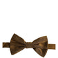 Dolce & Gabbana Men Brown 100% Silk Adjustable Neck Papillon Bow Tie