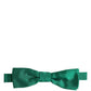 Dolce & Gabbana Men Green 100% Silk Adjustable Neck Papillon Bow Tie