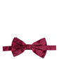 Dolce & Gabbana Men Burgundy Silk Adjustable Neck Papillon Bow Tie