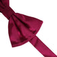 Dolce & Gabbana Men Burgundy Silk Adjustable Neck Papillon Bow Tie
