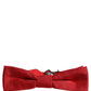 Dolce & Gabbana Men Red 100% Silk Adjustable Neck Papillon Bow Tie