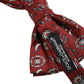 Dolce & Gabbana Men Bordeaux Floral Adjustable Neck Papillon Bow Tie