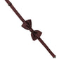 Dolce & Gabbana Burgundy Polka Dot Silk Adjustable Neck Papillon Bow Tie