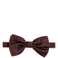 Dolce & Gabbana Burgundy Polka Dot Silk Adjustable Neck Papillon Bow Tie