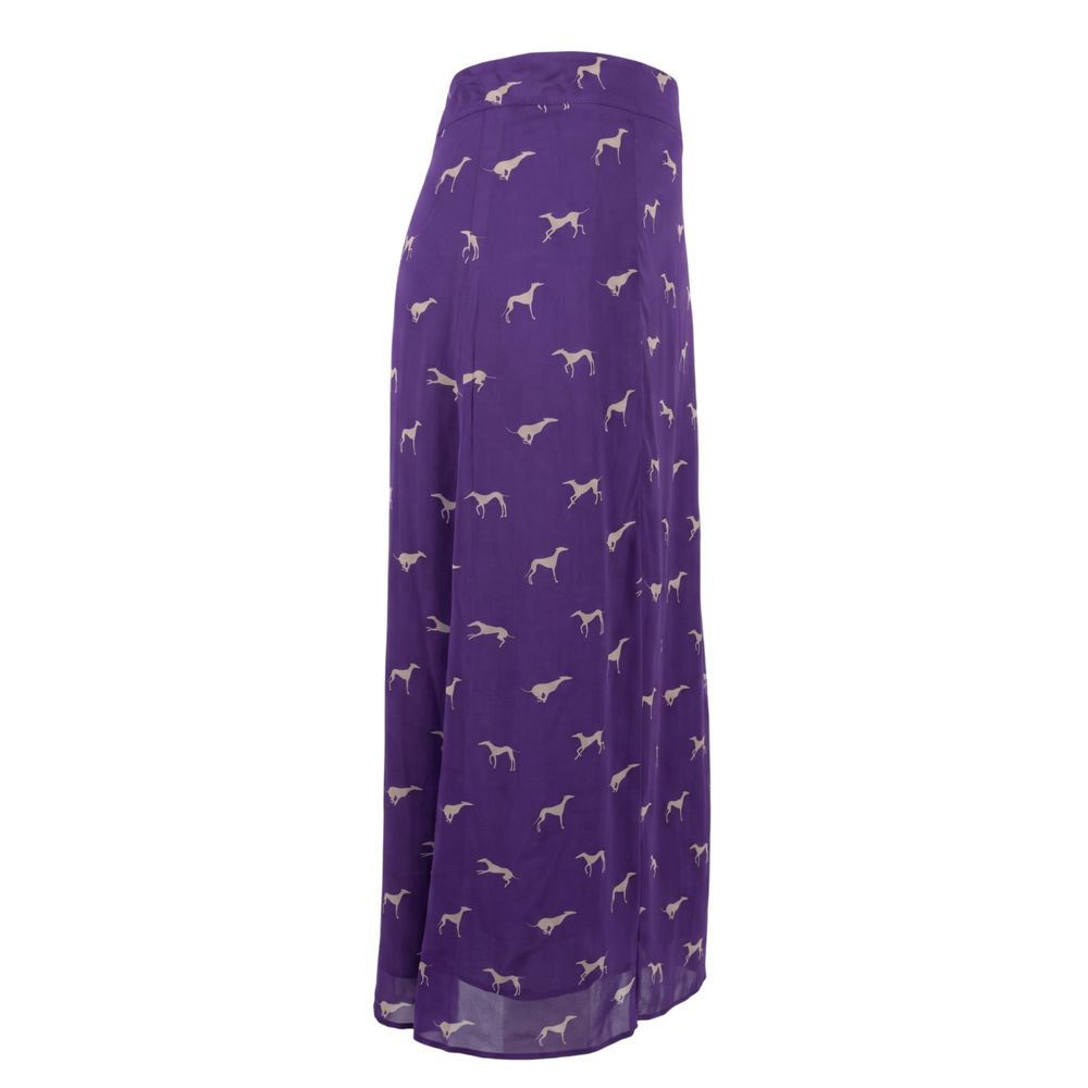 Trussardi Jeans Purple Viscose Women Skirt