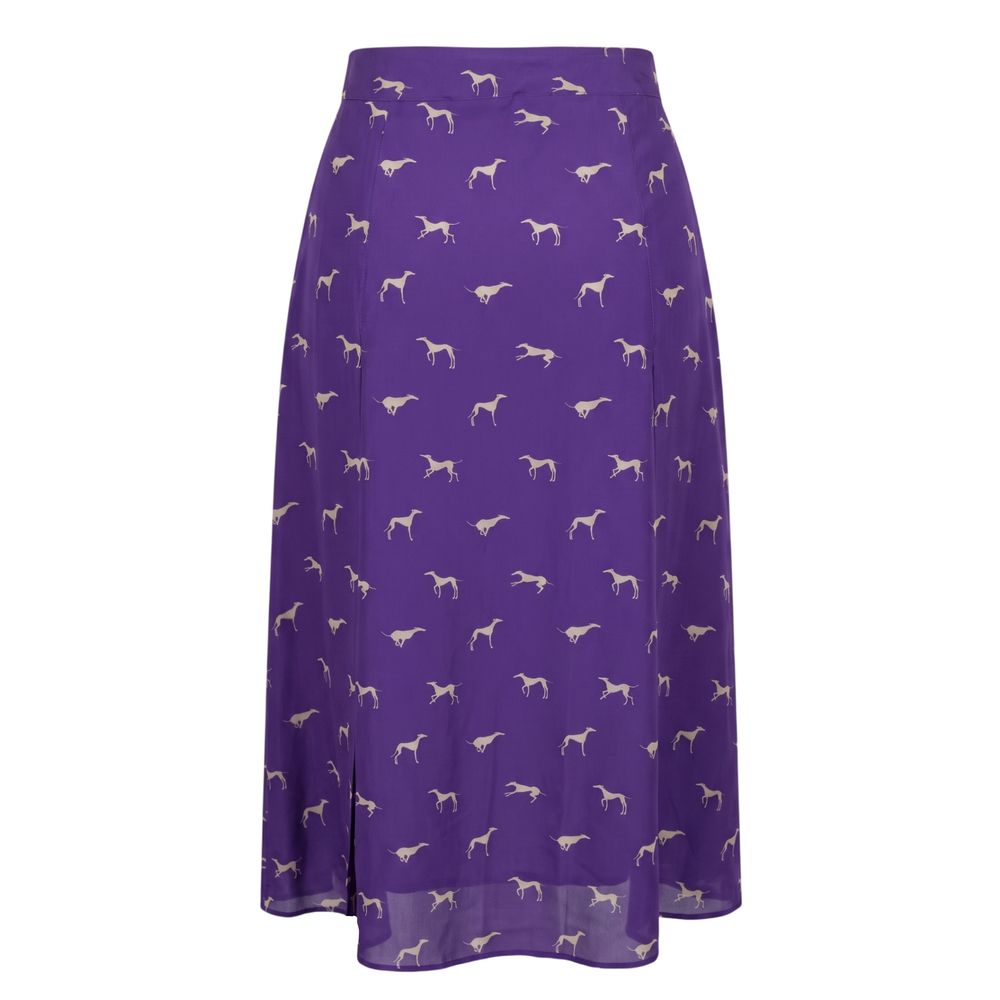 Trussardi Jeans Purple Viscose Women Skirt