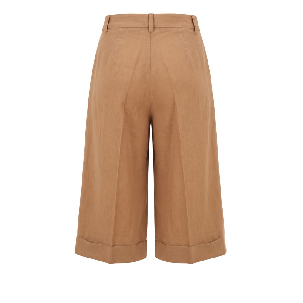 Trussardi Jeans Beige Viscose Women Shorts