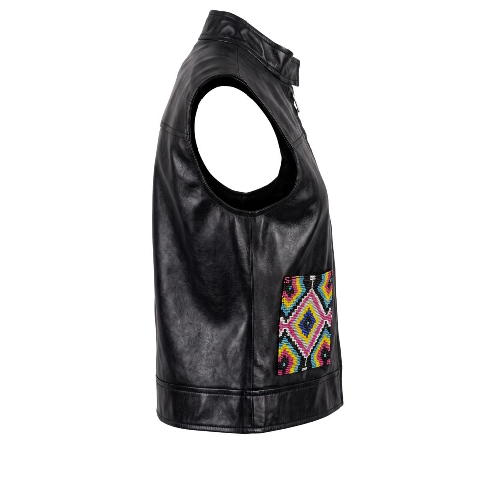 Trussardi Jeans Black Polyester Women Jacket