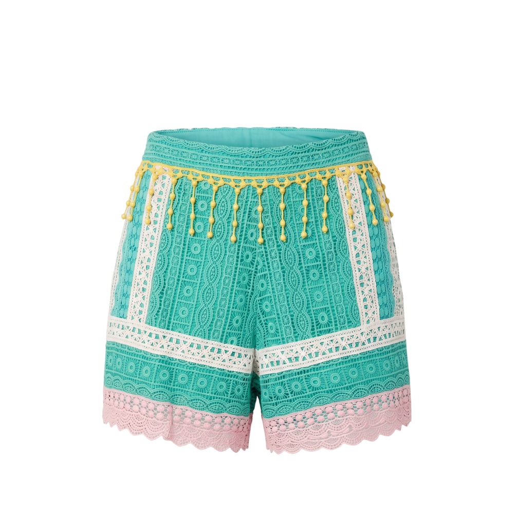 Trussardi Jeans Green Cotton Women Shorts
