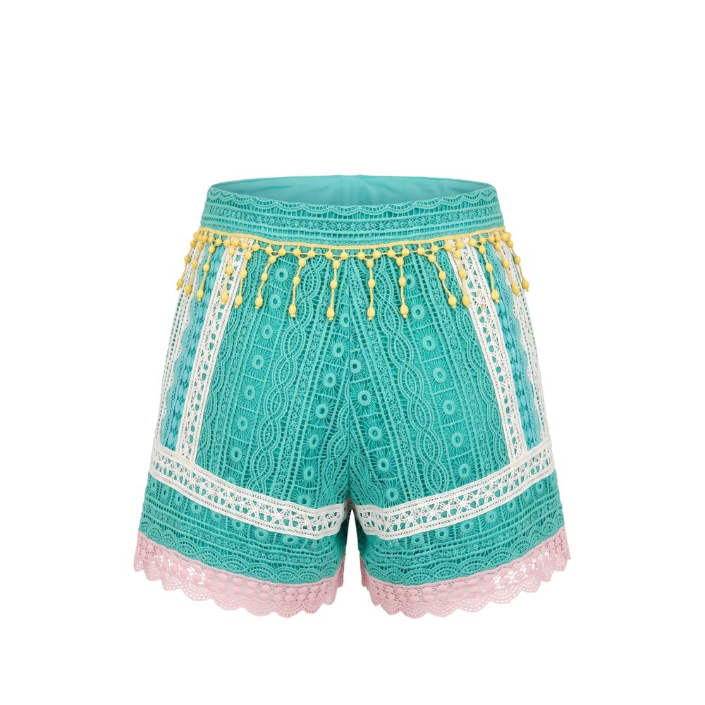 Trussardi Jeans Green Cotton Women Shorts
