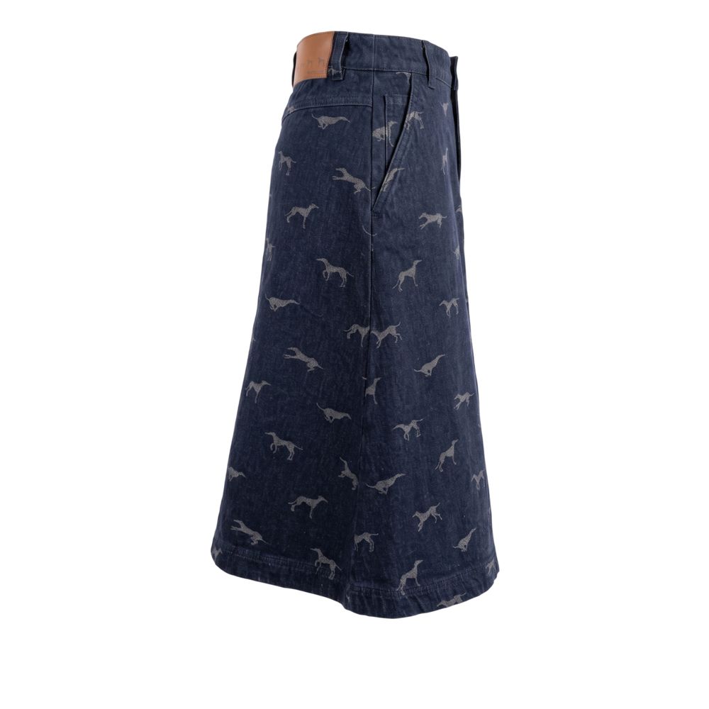 Trussardi Jeans Blue Cotton Women Skirt