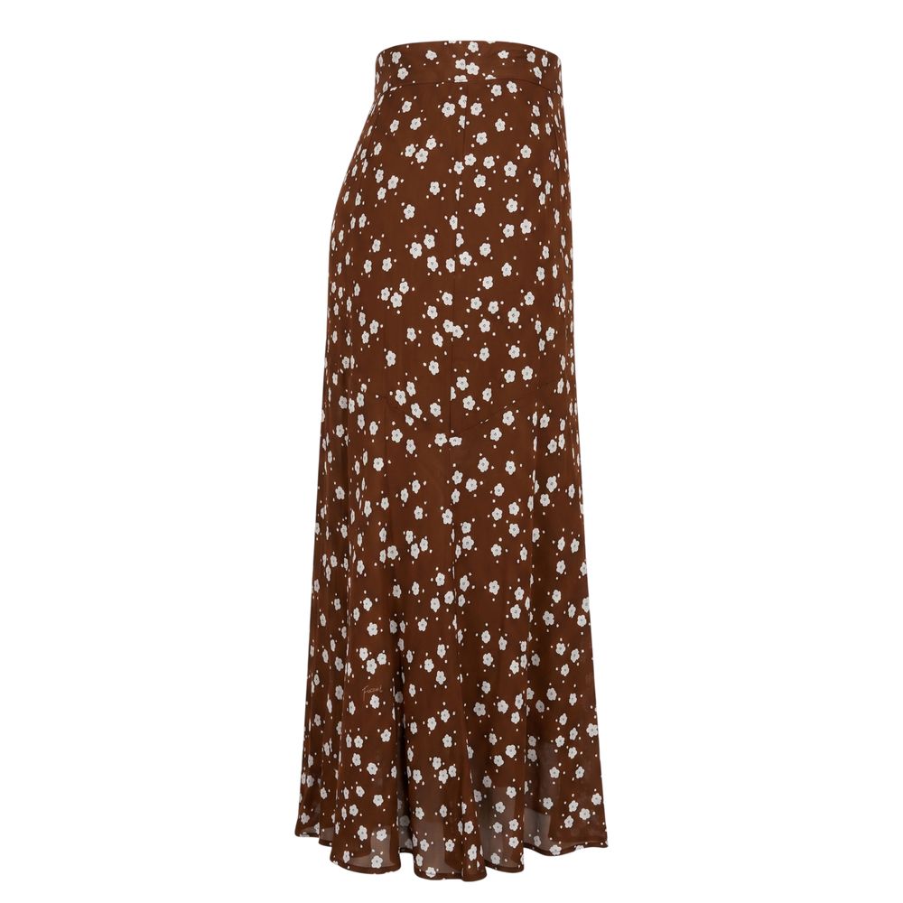 Trussardi Jeans Brown Viscose Women Skirt
