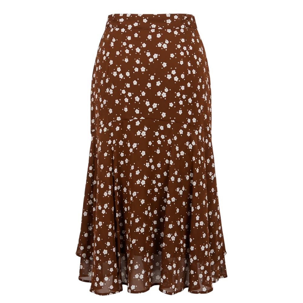 Trussardi Jeans Brown Viscose Women Skirt