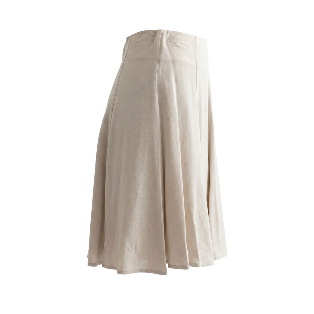 Trussardi Jeans Beige Viscose Women Skirt