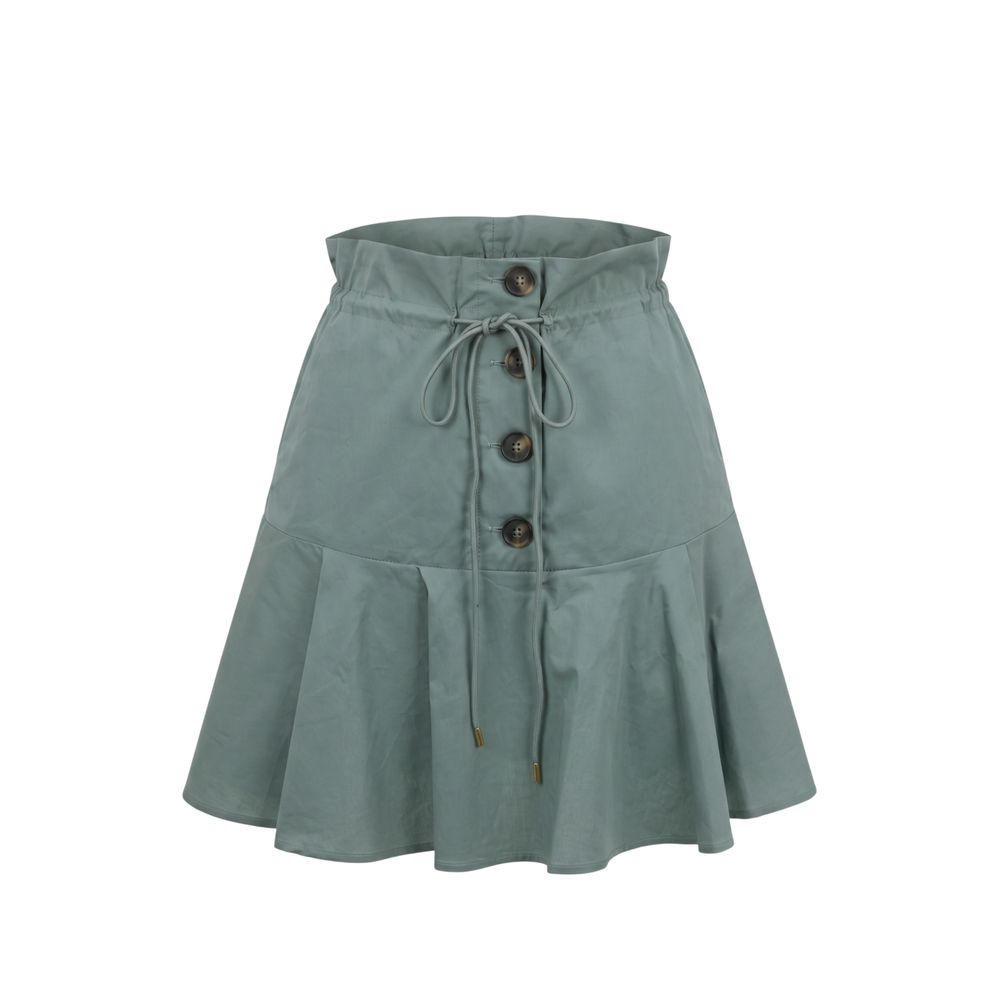 Trussardi Jeans Green Cotton Women Skirt