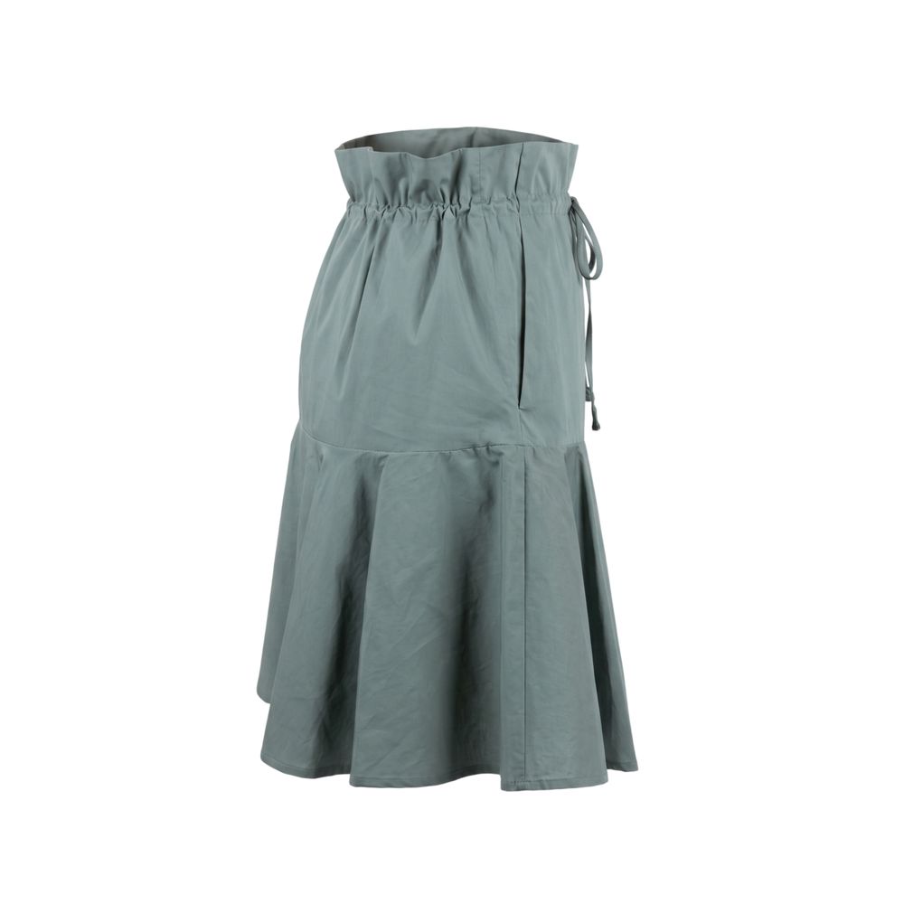 Trussardi Jeans Green Cotton Women Skirt