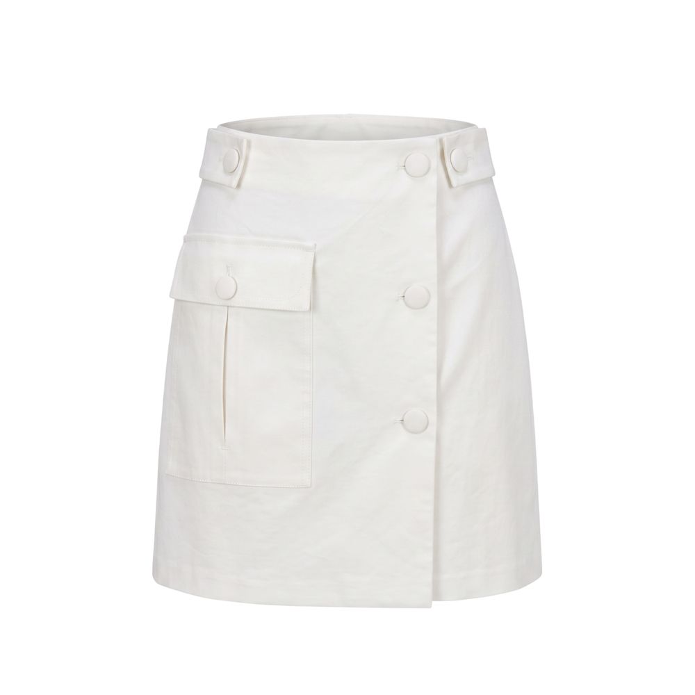 Trussardi Jeans White Viscose Women Skirt