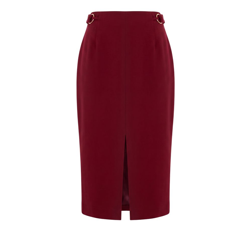 Trussardi Jeans Red Polyester Women Skirt