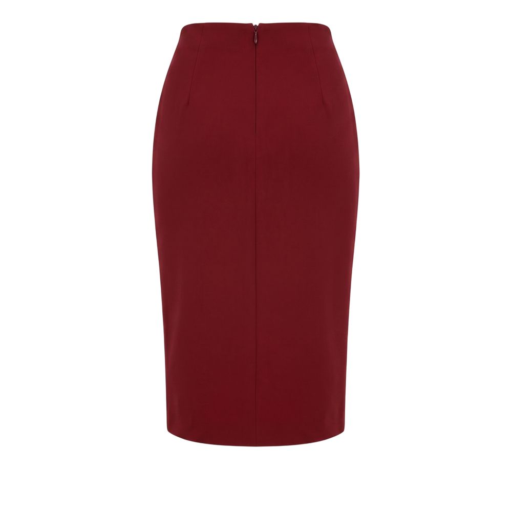 Trussardi Jeans Red Polyester Women Skirt