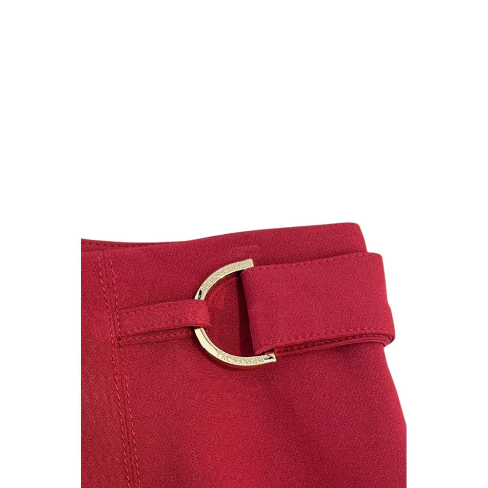 Trussardi Jeans Red Polyester Women Skirt