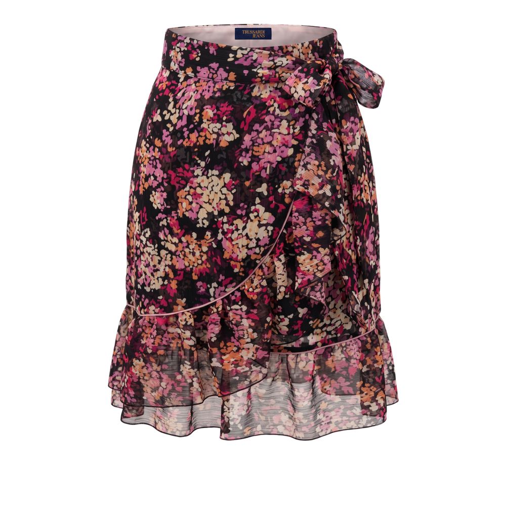 Trussardi Jeans Pink Polyester Women Skirt