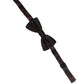 Dolce & Gabbana Burgundy Paisley Silk Adjustable Neck Papillon Bow Tie