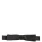 Dolce & Gabbana Black White Polka Dot Adjustable Neck Papillon Bow Tie