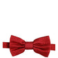 Dolce & Gabbana Men Red 100% Silk Adjustable Neck Papillon Bow Tie
