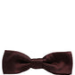Dolce & Gabbana Men Brown 100% Silk Adjustable Neck Papillon Bow Tie
