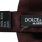 Dolce & Gabbana Men Brown 100% Silk Adjustable Neck Papillon Bow Tie
