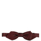 Dolce & Gabbana Men Red Silk Fantasy Adjustable Neck Papillon Bow Tie