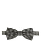 Dolce & Gabbana Men Gray Silk Patterned Adjustable Neck Papillon Bow Tie