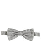 Dolce & Gabbana Men Black Gray Polka Dot Adjustable Neck Papillon Bow Tie