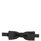 Dolce & Gabbana Black White Polka Dot Adjustable Neck Papillon Bow Tie