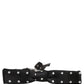 Dolce & Gabbana Black White Polka Dot Adjustable Neck Papillon Bow Tie