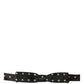Dolce & Gabbana Black White Polka Dot Adjustable Neck Papillon Bow Tie