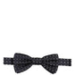 Dolce & Gabbana Black White Polka Dot Adjustable Neck Papillon Bow Tie
