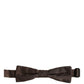 Dolce & Gabbana Men Brown 100% Silk Adjustable Neck Papillon Bow Tie