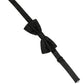Dolce & Gabbana Men Black Paisley Silk Adjustable Neck Papillon Bow Tie