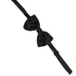Dolce & Gabbana Men Black Paisley Silk Adjustable Neck Papillon Bow Tie