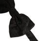 Dolce & Gabbana Men Black Paisley Silk Adjustable Neck Papillon Bow Tie